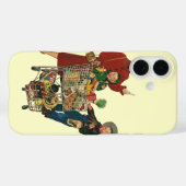 Coques Case-Mate iPhone Panier d'épicerie Retro Family, Mom and Kids (Verso (horizontal))