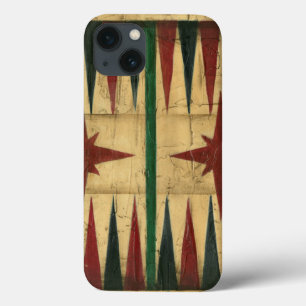 iPhone 13 Coque Panneau antique de jeu de backgammon par le