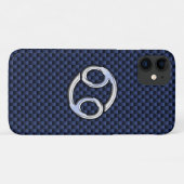 Coques Case-Mate iPhone Panneau cancéreux Zodiac Navy Blue Carbon Fiber Pr (Dos (Horizontal))