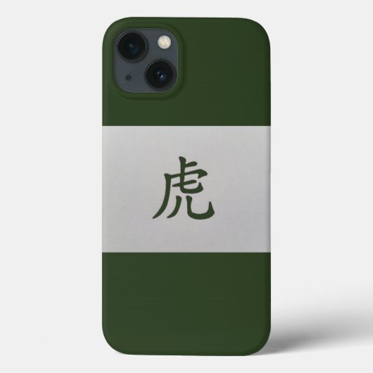 Coques Case-Mate iPhone Panneau chinois zodiaque vert tigre (Verso)