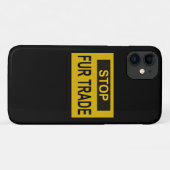 Coques Case-Mate iPhone Panneau commercial Stop Fur jaune (Dos (Horizontal))