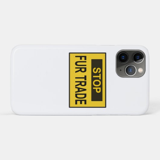 Coques Case-Mate iPhone Panneau commercial Stop Fur jaune (Dos (Horizontal))