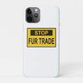 Coques Case-Mate iPhone Panneau commercial Stop Fur jaune (Dos)