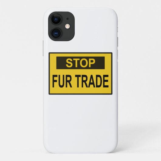 Coques Case-Mate iPhone Panneau commercial Stop Fur jaune (Dos)