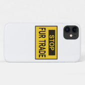 Coques Case-Mate iPhone Panneau commercial Stop Fur jaune (Dos (Horizontal))