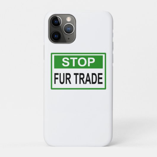 Coques Case-Mate iPhone Panneau commercial Stop Fur vert (Dos)