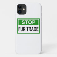 Panneau commercial Stop Fur vert