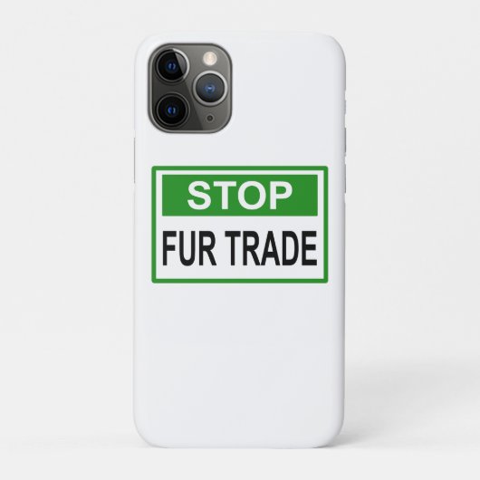 Coques Case-Mate iPhone Panneau commercial Stop Fur vert (Dos)