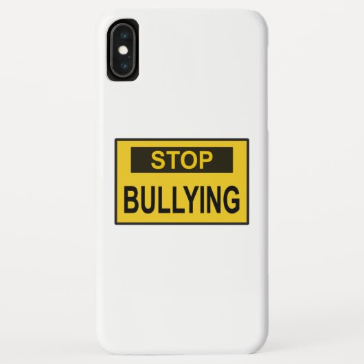 Coques Case-Mate iPhone Panneau d'arrêt d'intimidation jaune (Dos)