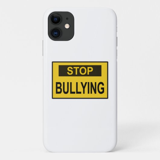Coques Case-Mate iPhone Panneau d'arrêt d'intimidation jaune (Dos)