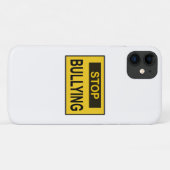 Coques Case-Mate iPhone Panneau d'arrêt d'intimidation jaune (Dos (Horizontal))