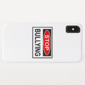 Coques Case-Mate iPhone Panneau d'arrêt d'intimidation rouge (Dos (Horizontal))