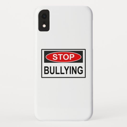 Coques Case-Mate iPhone Panneau d'arrêt du harcèlement rouge (Dos)