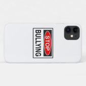 Coques Case-Mate iPhone Panneau d'arrêt du harcèlement rouge (Dos (Horizontal))