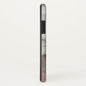 Coques Case-Mate iPhone Panneau de bois en marbre avec monogramme (Dos/Droite)