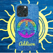 Coques Case-Mate iPhone Panneau de paix bleu déni aquarelle