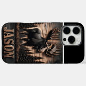 Coques Case-Mate iPhone Panneau en bois d'orignal sculpté (Verso (horizontal))