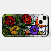 Coques Case-Mate iPhone Panneau En Verre Vitré Avec Fleurs Vibrantes (Verso (horizontal))