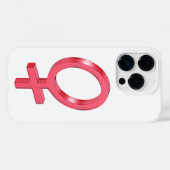 Coques Case-Mate iPhone Panneau féminin en verre rouge (Verso (horizontal))