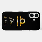 Coques Case-Mate iPhone Panneau Libra Zodiac, Noir & Or (Verso (horizontal))