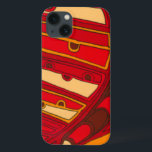 iPhone 13 Coque Panneau orange abstract<br><div class="desc">A surréaliste dream,  these brightly colored abstract orange look like melted wax flowing through a canvas. A Jennifer Goldberger creation,  this work is amazing in its imaginative use of color and lines . Le Yours today !</div>