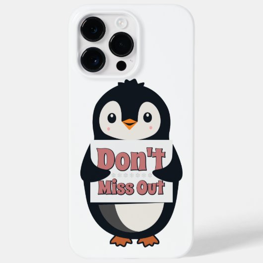Coques Case-Mate iPhone Panneau Pingouin : Ne Manquez Rien (Verso)