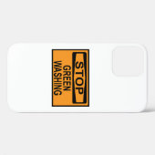 Coques Case-Mate iPhone Panneau Stop au Greenwashing (Verso (horizontal))