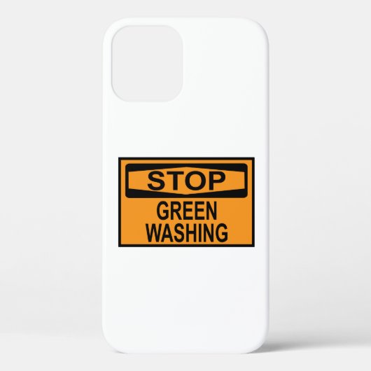 Coques Case-Mate iPhone Panneau Stop au Greenwashing (Verso)