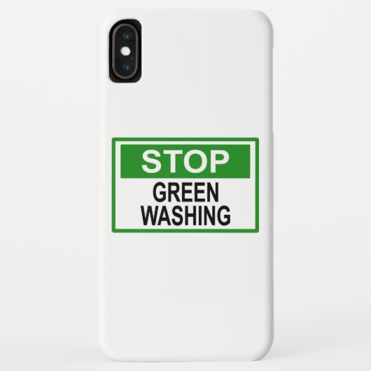 Coques Case-Mate iPhone Panneau Stop au Greenwashing (Dos)
