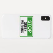 Coques Case-Mate iPhone Panneau Stop au Greenwashing (Dos (Horizontal))