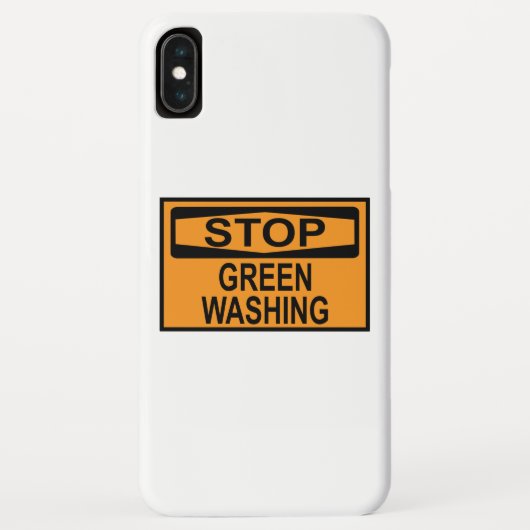 Coques Case-Mate iPhone Panneau Stop au Greenwashing (Dos)