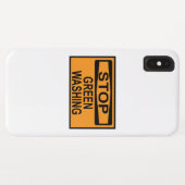 Coques Case-Mate iPhone Panneau Stop au Greenwashing (Dos (Horizontal))