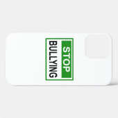 Coques Case-Mate iPhone Panneau Stop au Harcèlement vert (Verso (horizontal))