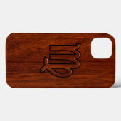 Coques Case-Mate iPhone Panneau Virgo Zodiac Mahogany Style Bois Décor (Verso (horizontal))