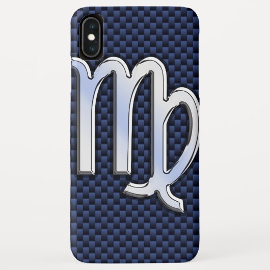 Coques Case-Mate iPhone Panneau Virgo Zodiac sur Décor bleu marine (Dos)