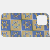 Coques Case-Mate iPhone Panneaux d'art en forme d'étoile de David bleue do (Verso (horizontal))