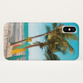 Coques Case-Mate iPhone Panneaux de surf sur la plage lancer oreiller (Dos (Horizontal))