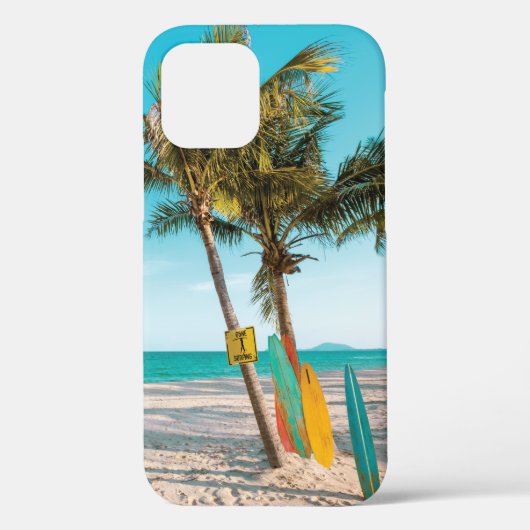 Coques Case-Mate iPhone Panneaux de surf sur la plage lancer oreiller (Verso)