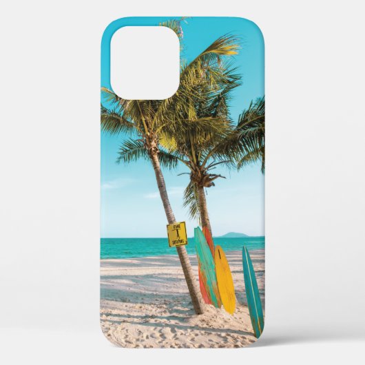 Coques Case-Mate iPhone Panneaux de surf sur la plage lancer oreiller (Verso)