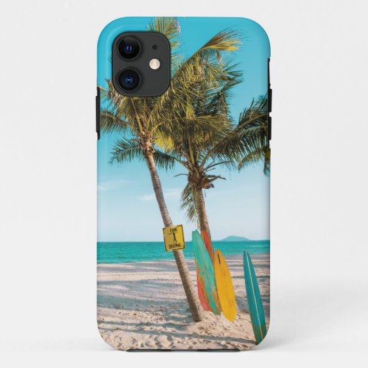Coques Case-Mate iPhone Panneaux de surf sur la plage lancer oreiller (Dos)