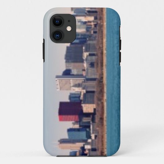 Coques Case-Mate iPhone Panorama de l'horizon de Chicago (Dos)