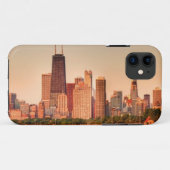 Coques Case-Mate iPhone Panorama d'horizon de Chicago au lever de soleil (Dos (Horizontal))