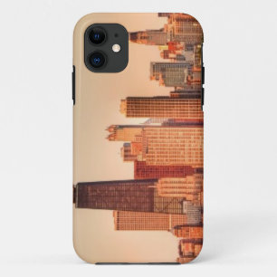 Coques Pour iPhone Panorama d'horizon de Chicago au lever de soleil