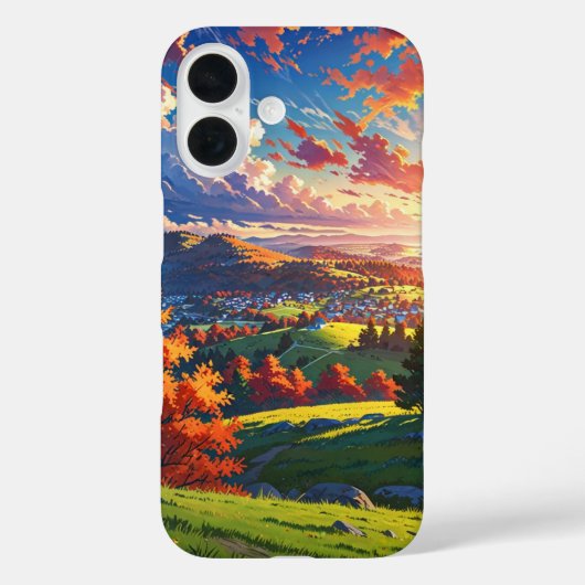 Coques Case-Mate iPhone Panorama sur les collines d'automne (Verso)