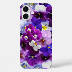 Coques iPhone 16 Plus Pansies Colorées, Jolies Fleurs,