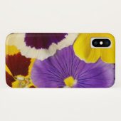 Coques Case-Mate iPhone Pansies d'impression florales (Dos (Horizontal))