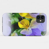 Coques Case-Mate iPhone Pansies jaune et violet (Dos (Horizontal))
