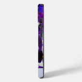Coques Case-Mate iPhone Pansy Floral Monogramme Violet Bleu Blanc (Verso / Gauche)