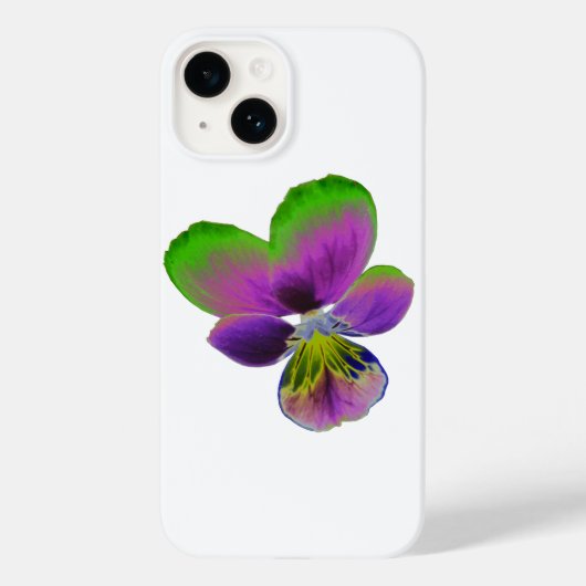 Coques Case-Mate iPhone Pansy pourpre et vert (Verso)