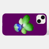 Coques Case-Mate iPhone Pansy vert et bleu (Verso (horizontal))